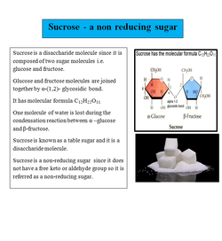 Sucrose - a non reducing sugar