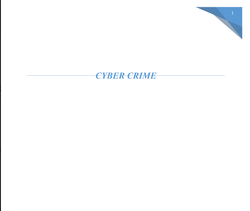 CYBER CRIME