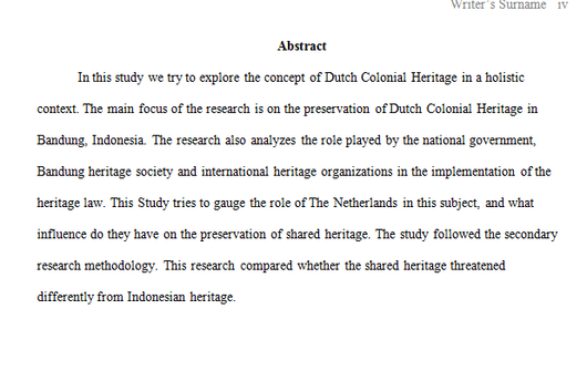 The Preservation of Dutch Colonial Heritage in Bandung, Indonesia