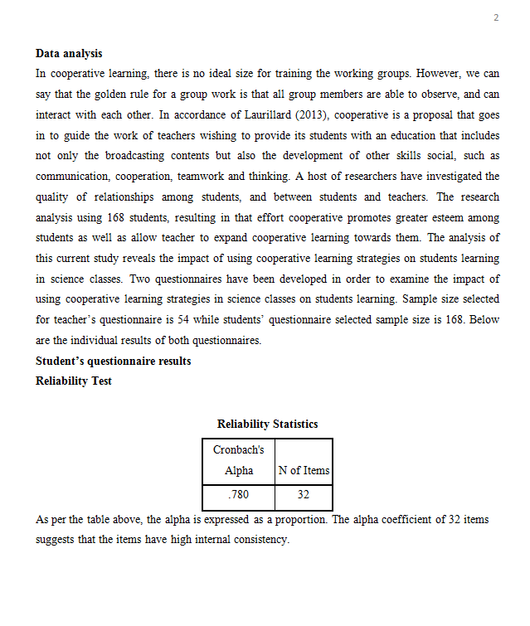 The impact of using cooperative learning strategies on students learning in science classes